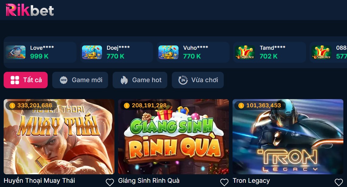 Game Bài Rikbet - Khám Phá Thế Giới Chơi Bài Siêu Đỉnh 3 Kho game bài Rikbet ấn tượng ngay từ ánh nhìn đầu tiên